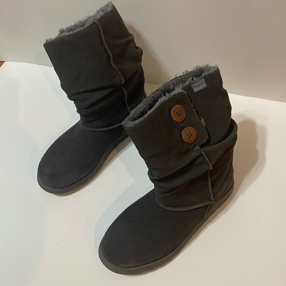 Women’s Sketchers Keepsakes Freezing Temps Australia Charcoal Boots, Size 7 1/2